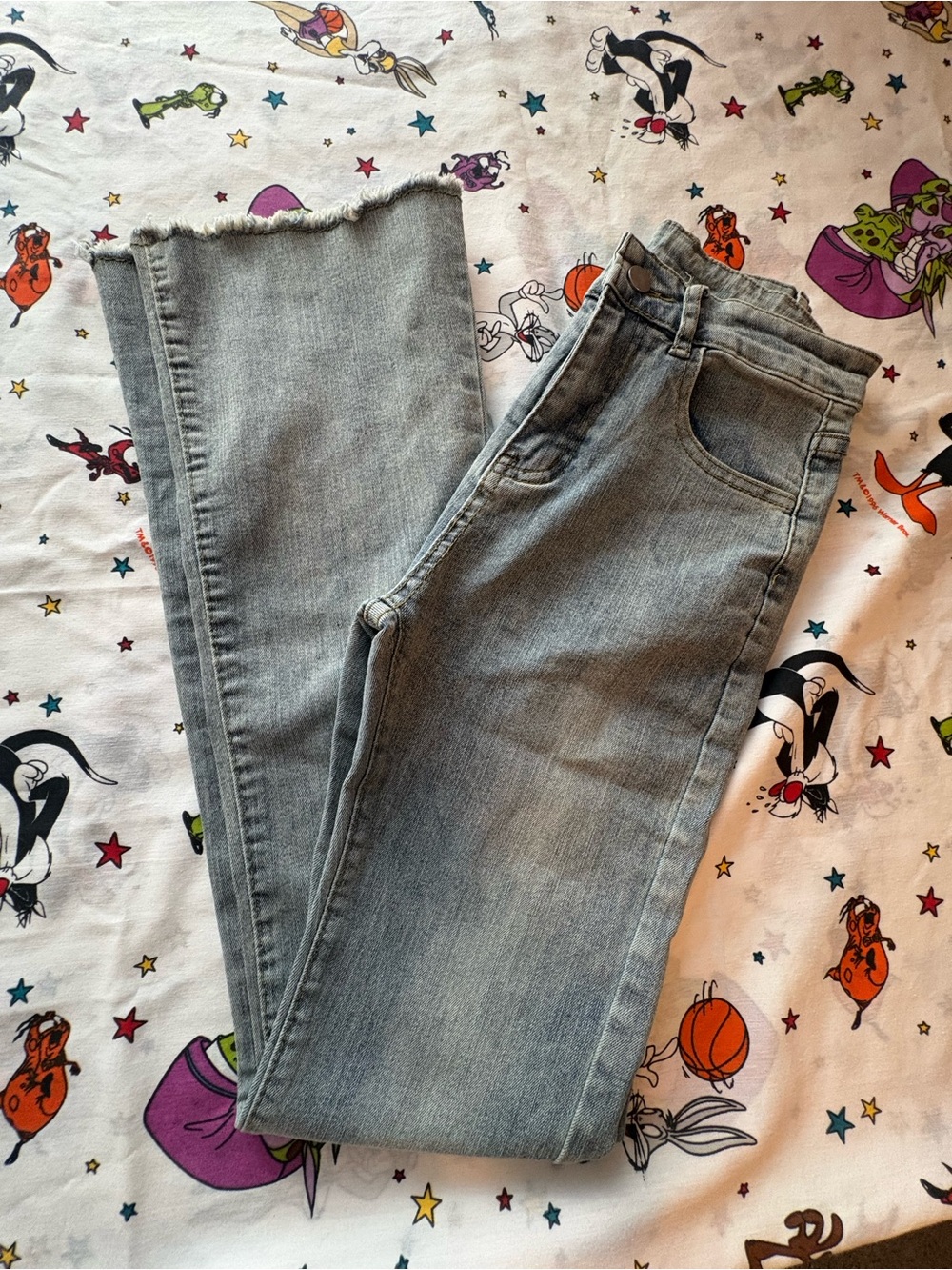 Women's Light Gray High-Rise Jeans